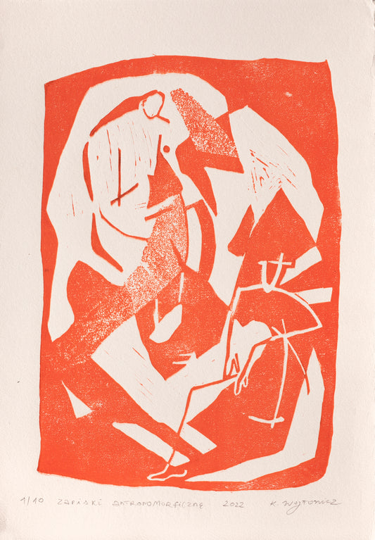 Katarzyna Wójtowicz - Bez tytułu | Linoryt ręcznie odbijany